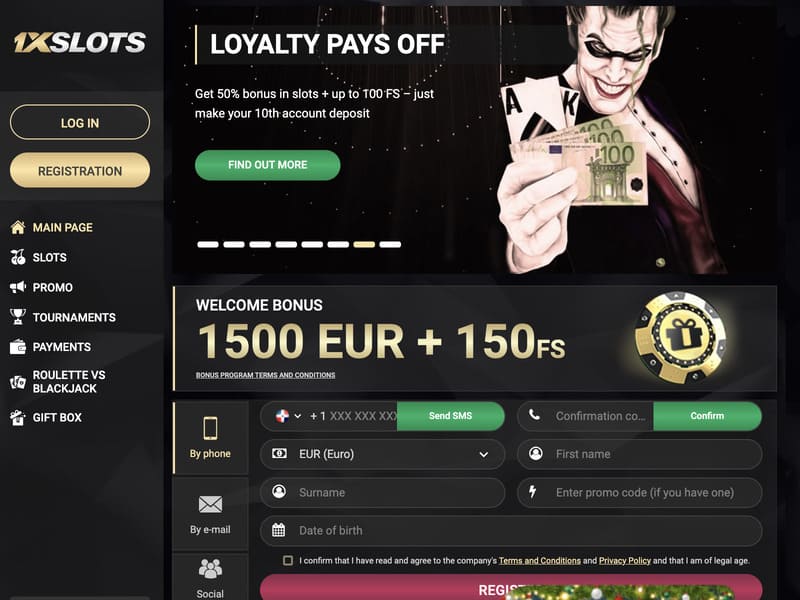 Slots at 1xSlots casino – sign up in game Aviator