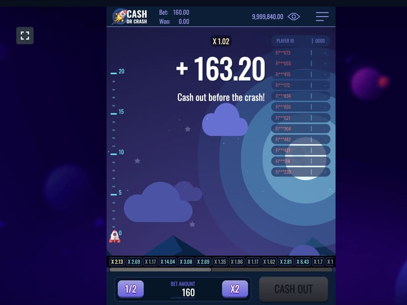 واجهة Cash or Crash