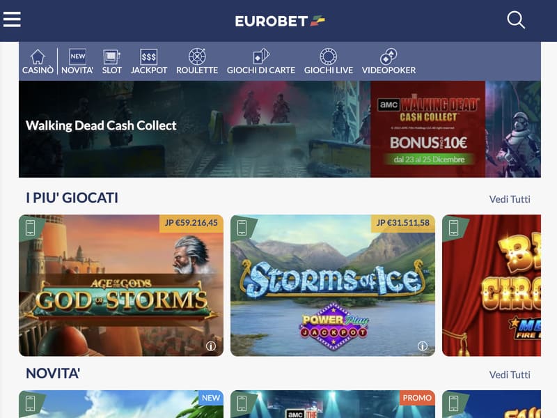 Eurobet kazino palaikymas