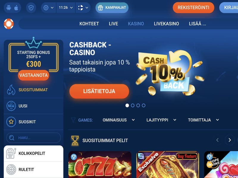 MostBet online-kasinon tiedot