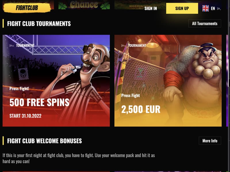 FightClub casino bonusları