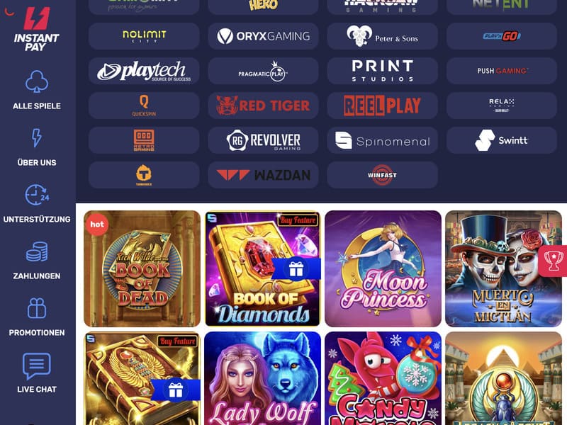 Registrierung im InstantPay Online Casino