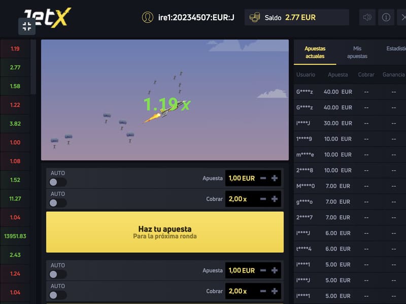 Juego JetX – jugar por dinero en un casino en línea