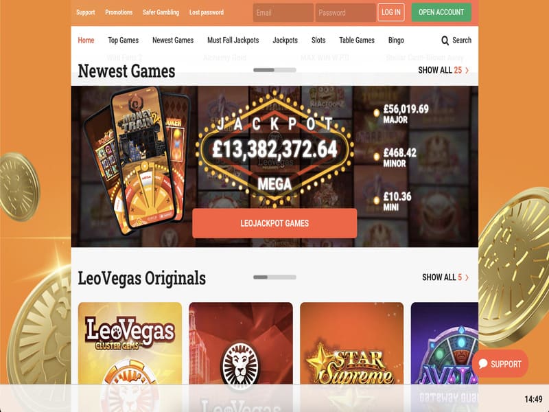 Avantages du casino en ligne Leovegas