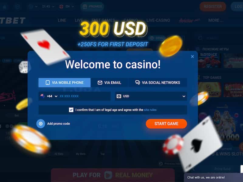 Möglichkeiten zur Registrierung im Online-Casino MostBet