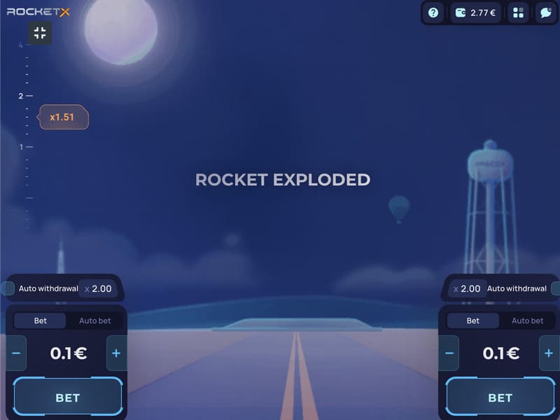 Rocket X game - play for money in an online casino
