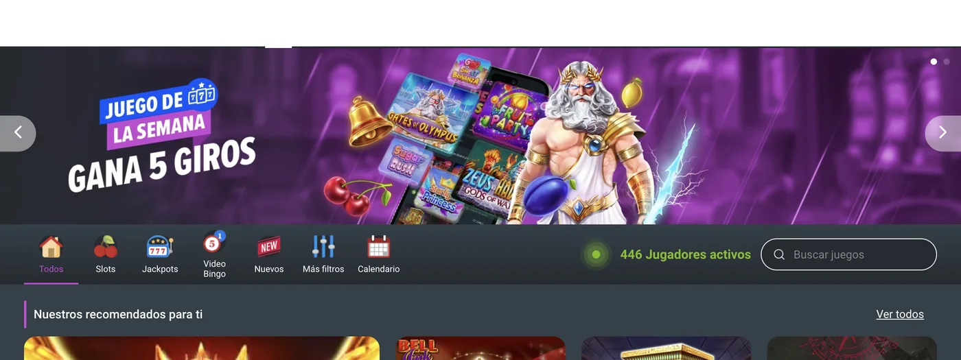 Catalogue des machines à sous Codere España avec recherche et sélections