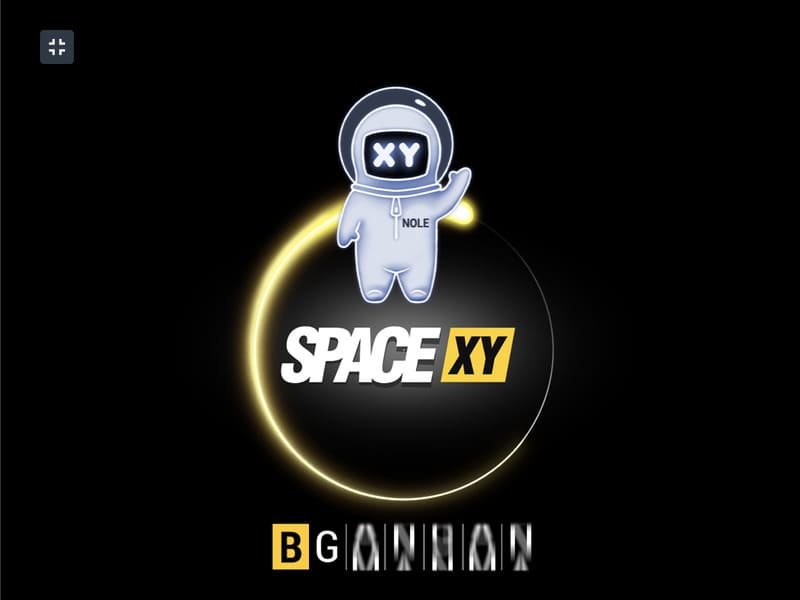 شاشة تحميل Space XY: شخصية رائد الفضاء وشعار اللعبة.